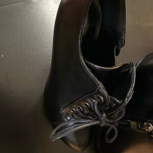 Black platform Lace-Up Shoes